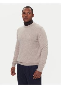 Barbour Sweter Essential Tisbury MKN0844ST51 Beżowy Regular Fit. Kolor: beżowy. Materiał: wełna #1