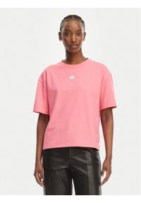 Hugo - HUGO T-Shirt Signature 50556807 Różowy Regular Fit. Kolor: różowy #1