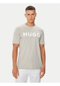 Hugo T-Shirt Dulivio 50467556 Szary Regular Fit. Kolor: szary. Materiał: bawełna