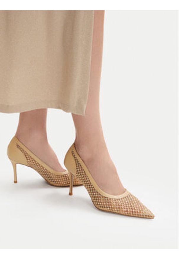 Eva Minge Szpilki EO-LOREL-V2019-1-2 Beżowy. Kolor: beżowy. Materiał: materiał. Obcas: na szpilce