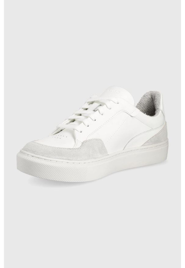 Hugo - HUGO buty Hannah kolor biały. Zapięcie: sznurówki. Kolor: biały. Materiał: guma
