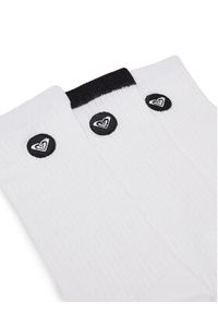 Roxy Zestaw 3 par wysokich skarpet damskich AS_ROXY_02W_SS25 (3-PACK) Biały. Kolor: biały. Materiał: materiał, bawełna