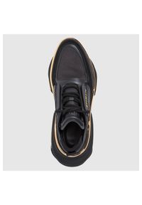 Balmain - BALMAIN Sneakersy skórzane damskie czarno-złote B-Bold. Kolor: czarny. Materiał: skóra #4