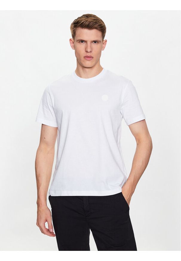 Trussardi Jeans - Trussardi T-Shirt 52T00735 Biały Regular Fit. Kolor: biały. Materiał: bawełna