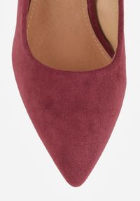 Born2be - Bordowe Klasyczne Czółenka na Obcasie ze Skórzaną Wkładką Maithria. Okazja: do pracy, na spotkanie biznesowe. Kolor: czerwony. Materiał: skóra. Obcas: na obcasie. Styl: klasyczny. Wysokość obcasa: średni #8