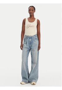 Guess Top W6GP22 K2954 Beżowy Regular Fit. Kolor: beżowy. Materiał: syntetyk #3