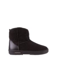 Śniegowce Bayla-161 7063 Czarne, Skóra naturalna zamszowa - 36. Zapięcie: bez zapięcia. Kolor: czarny. Materiał: skóra. Szerokość cholewki: normalna. Wzór: aplikacja. Obcas: na obcasie. Wysokość obcasa: średni #1