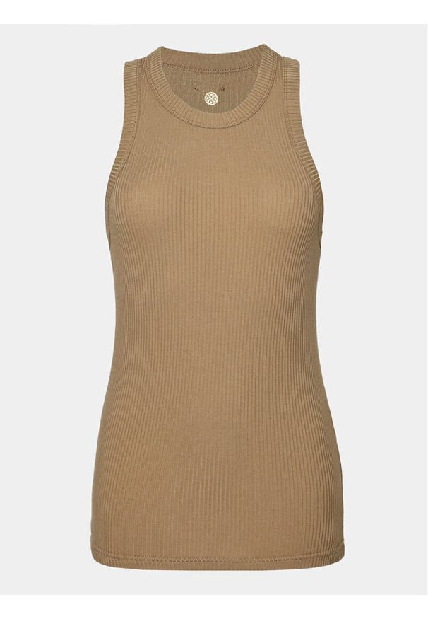 Athlecia Top Lankae W Top EA231328 Beżowy Regular Fit. Kolor: beżowy. Materiał: bawełna