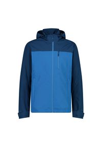 Kurtka przeciwdeszczowa męska CMP Muse Jacket Fix Hood. Kolor: niebieski. Sport: turystyka piesza #1