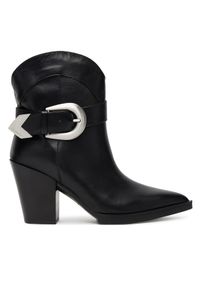Karl Lagerfeld - KARL LAGERFELD Botki KL37255 Czarny. Kolor: czarny. Materiał: skóra