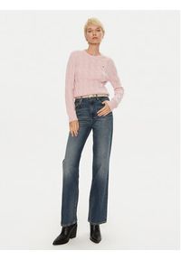 TOMMY HILFIGER - Tommy Hilfiger Sweter WW0WW43586 Różowy Regular Fit. Kolor: różowy. Materiał: wełna #3