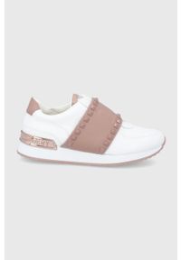 DKNY - Dkny Buty kolor biały na płaskiej podeszwie. Nosek buta: okrągły. Zapięcie: sznurówki. Kolor: biały. Materiał: guma. Obcas: na płaskiej podeszwie