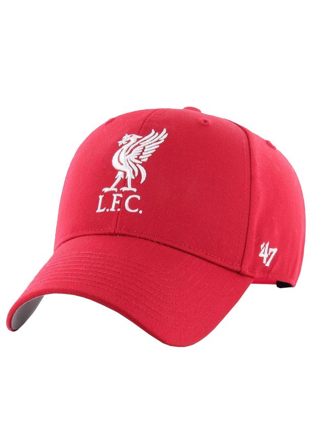 Męska czapka z daszkiem 47 Brand Liverpool FC Raised Basic Cap. Kolor: czerwony. Materiał: bawełna