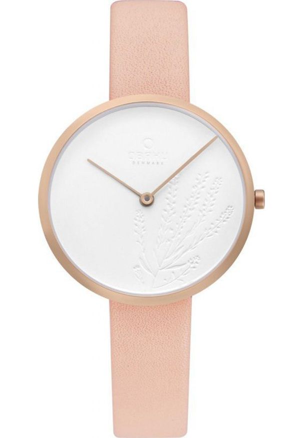 Zegarek OBAKU Zegarek damski Obaku Denmark V219LXVHRX beżowy. Kolor: beżowy
