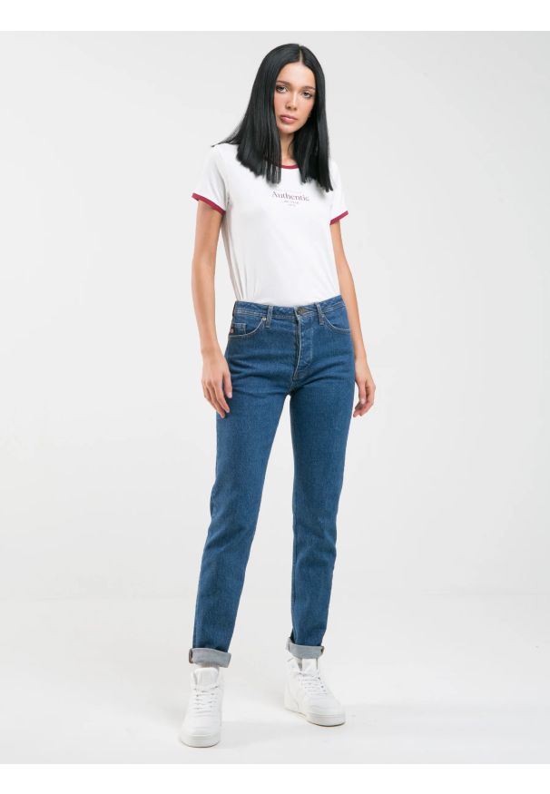 Big-Star - Jeansy damskie z kolekcji Authentic granatowe Authentic 500. Kolor: niebieski. Sezon: lato. Styl: vintage