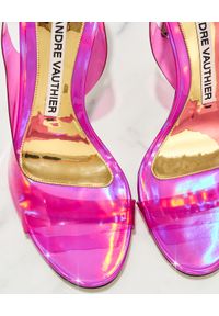 ALEXANDRE VAUTHIER - Różowe transparentne sandały na szpilce Vinavil. Zapięcie: pasek. Kolor: różowy, wielokolorowy, fioletowy. Materiał: lakier. Obcas: na szpilce #5