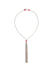 Liu Jo - Liu-Jo Naszyjnik | F15282 A0001 | Kobieta | Różowy, Srebrny. Materiał: srebrne. Kolor: różowy, wielokolorowy, srebrny. Wzór: aplikacja #1