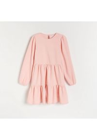 Reserved - Bawełniana sukienka - Różowy. Kolor: różowy. Materiał: bawełna