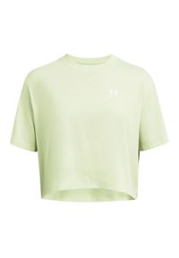 Koszulka damska Under Armour Boxy Crop Logo. Kolor: zielony. Sport: fitness