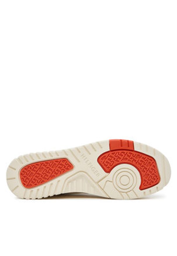 TOMMY HILFIGER - Tommy Hilfiger Sneakersy Th Basket Better Mix FM0FM05520 Écru. Materiał: skóra