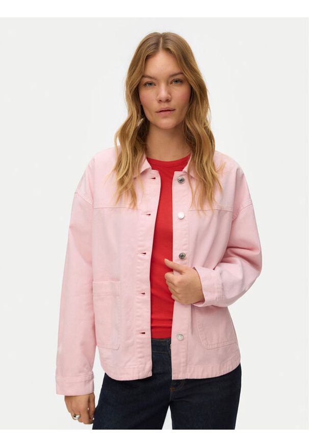 Vero Moda Koszula jeansowa Jamie 10331693 Różowy Relaxed Fit. Kolor: różowy. Materiał: bawełna