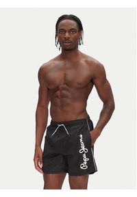 Pepe Jeans Szorty kąpielowe Logo PMB10419 Czarny Regular Fit. Kolor: czarny. Materiał: syntetyk #3