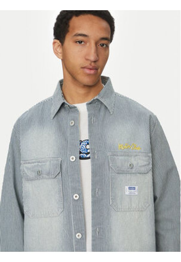 Hugo - HUGO Koszula jeansowa Ebolt 50539045 Niebieski Oversize. Kolor: niebieski. Materiał: bawełna