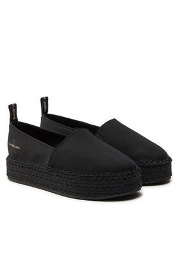 Calvin Klein Jeans Espadryle Platform Espadrille Mix Ml Mtl YW0YW01622 Czarny. Kolor: czarny. Materiał: materiał. Obcas: na platformie