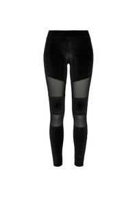 Urban Classics - Legginsy Damskie Tech Velvet Mesh. Kolor: czarny. Materiał: mesh. Sport: turystyka piesza