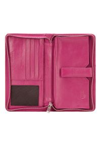 Wittchen - Damski portfel skórzany z kieszenią na telefon różowy. Kolor: różowy. Materiał: skóra #3