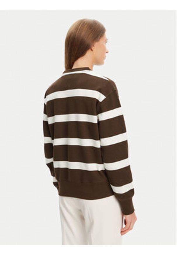 TOMMY HILFIGER - Tommy Hilfiger Bluza Script WW0WW45743 Brązowy Regular Fit. Kolor: brązowy. Materiał: bawełna