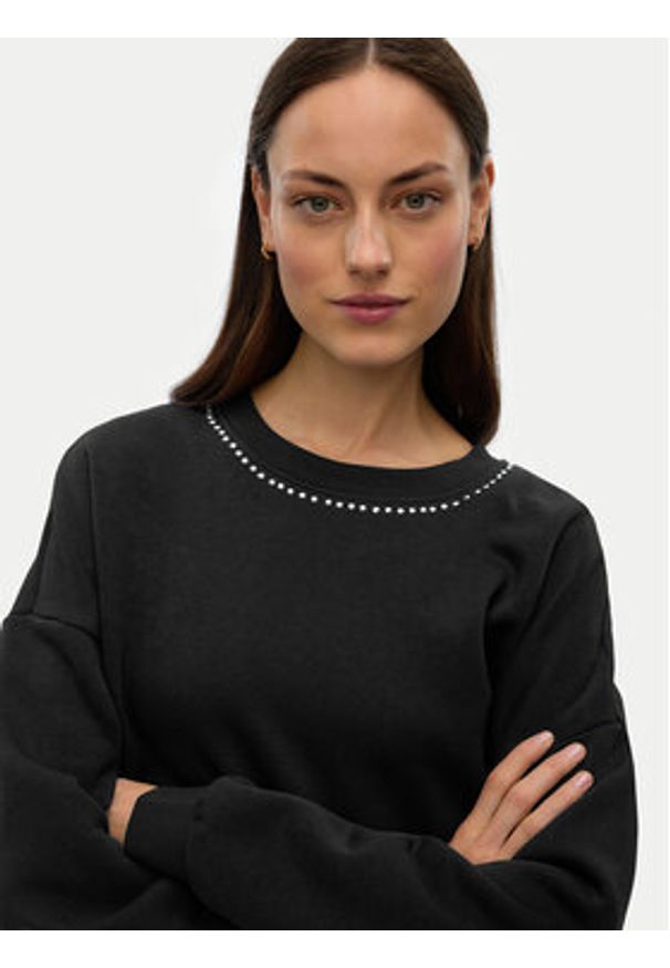 Vero Moda Bluza Lotte 10333544 Czarny Regular Fit. Kolor: czarny. Materiał: bawełna