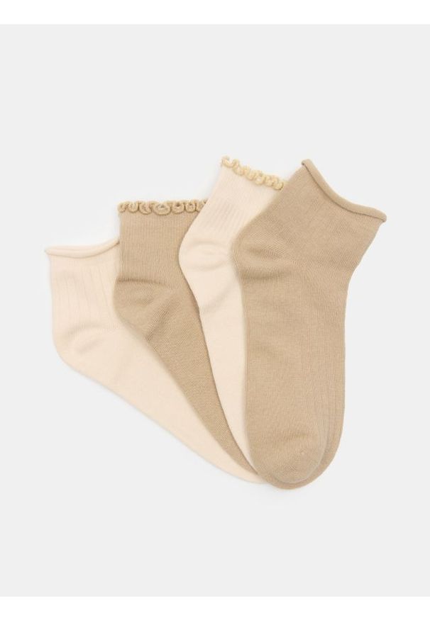 Sinsay - Prążkowane skarpetki 4 pack - wielobarwny. Materiał: prążkowany
