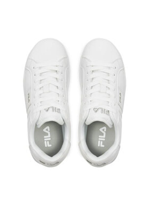 Fila Sneakersy Crosscourt Line Teens FFT0101 Biały. Kolor: biały. Materiał: skóra