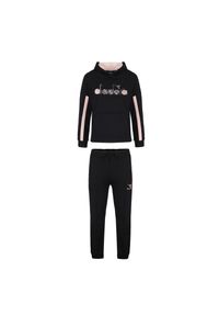 Diadora - Zestaw dresowy dziewczęcy DIADORA JG.HD TRACKSUIT TWINKLE. Kolor: czarny. Materiał: dresówka