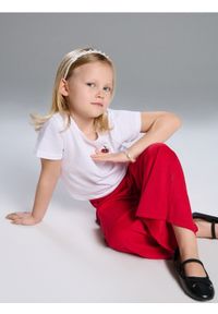 Sinsay - Spodnie straight leg - czerwony. Kolor: czerwony #1