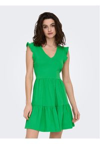 only - Sukienka letnia ONLY. Kolor: zielony. Materiał: bawełna. Sezon: lato #1