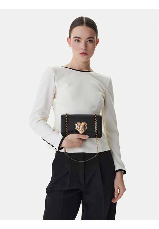Love Moschino - LOVE MOSCHINO Torebka JC4147PP1OL1600A Czarny. Kolor: czarny. Materiał: skórzane