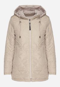 Born2be - Beżowa Kurtka Parka Dwustronna Korilea. Okazja: na co dzień. Kolor: beżowy. Wzór: gładki. Styl: klasyczny, casual, elegancki #5