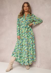 Renee - Jasnozielona Sukienka Salmela. Kolor: zielony. Materiał: tkanina #4
