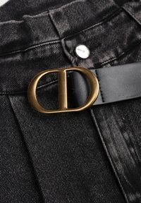 Born2be - Czarne Jeansy Mom Fit z Paskiem Humilia. Okazja: na co dzień. Stan: podwyższony. Kolor: czarny. Wzór: gładki, aplikacja. Styl: casual, elegancki, klasyczny #5