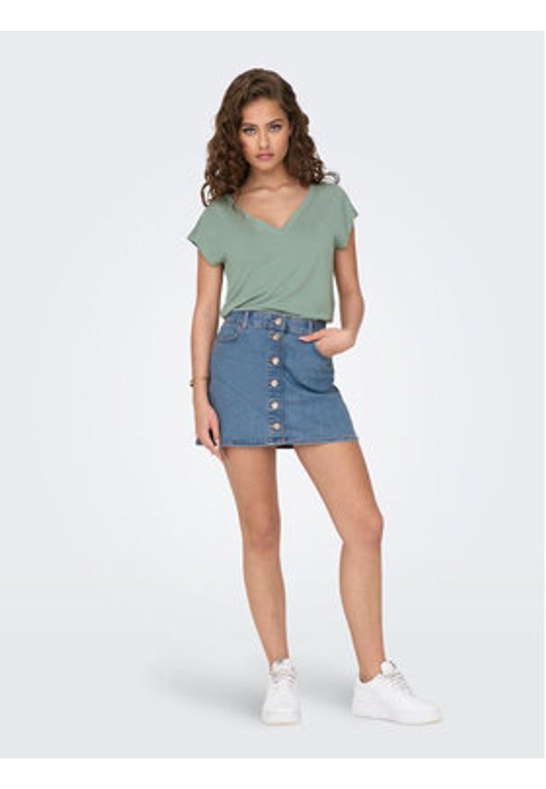 only - ONLY T-Shirt Free 15287041 Zielony Regular Fit. Kolor: zielony. Materiał: syntetyk
