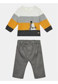 Mayoral Komplet sweter i spodnie materiałowe 2.521 Szary Regular Fit. Kolor: szary. Materiał: bawełna #1