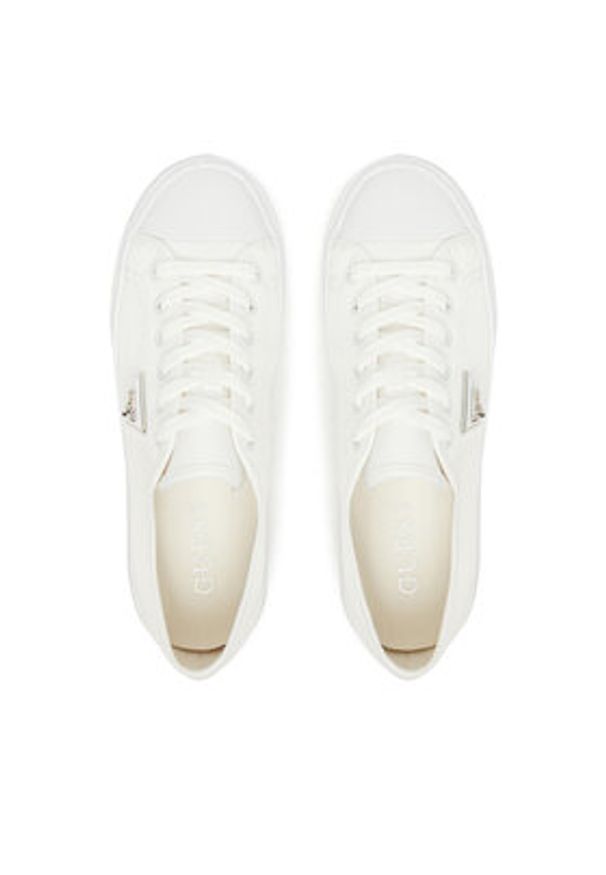 Guess Trampki FLTJO2 FAB12 Biały. Kolor: biały. Materiał: materiał