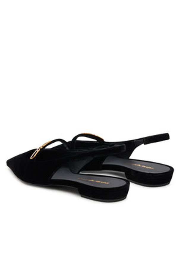 Emporio Armani Sandały X3D301 XD117 00002 Czarny. Kolor: czarny. Materiał: materiał