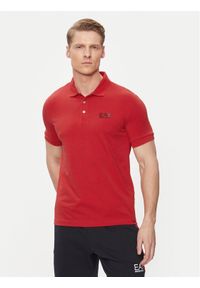 EA7 Emporio Armani Polo 8NPF04 PJM5Z 1461 Czerwony Regular Fit. Typ kołnierza: polo. Kolor: czerwony. Materiał: bawełna