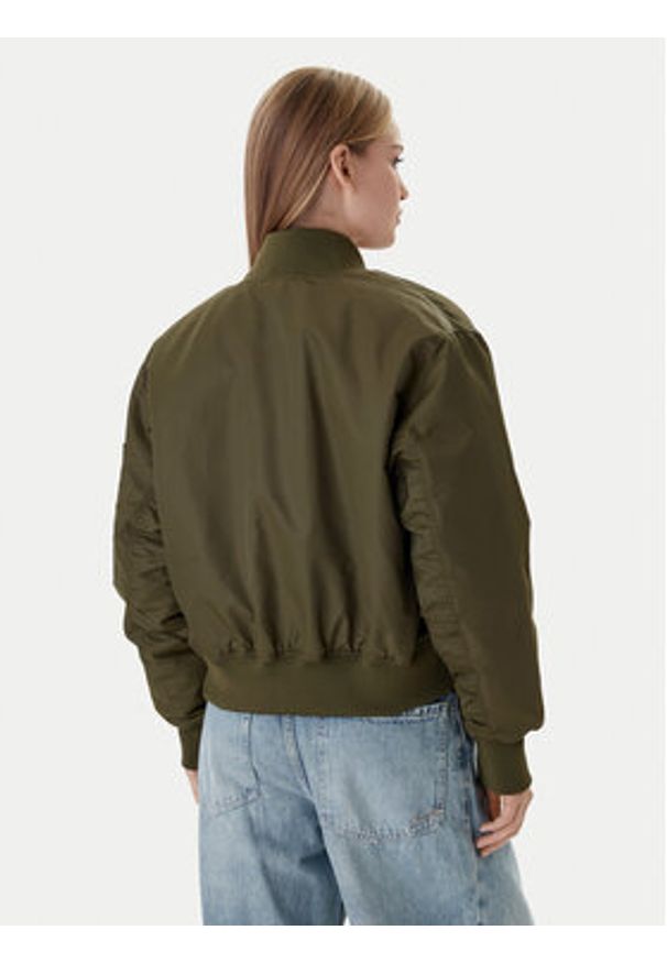 Tommy Jeans Kurtka bomber Essential DW0DW22046 Zielony Regular Fit. Kolor: zielony. Materiał: syntetyk