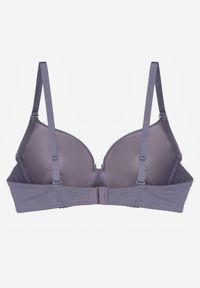 Born2be - Granatowy Klasyczny Biustonosz o Gładkim Wykończeniu Lamisa. Kolor: niebieski. Wzór: gładki #6