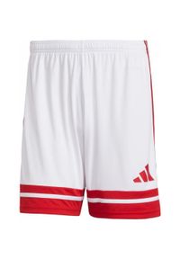 Adidas - Szorty adidas Squadra 25. Kolor: czerwony, biały, wielokolorowy. Materiał: poliester. Wzór: jednolity. Sport: piłka nożna #1