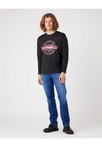 Wrangler - WRANGLER AMERICANA TEE MĘSKA KOSZULKA Z DŁUGIM RĘKAWEM LOGO FADED BLACK W70QD3XV6. Długość rękawa: długi rękaw. Długość: długie